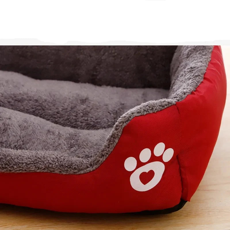 Pet Large Dog Bed Warm House Candy-colored Square Nest