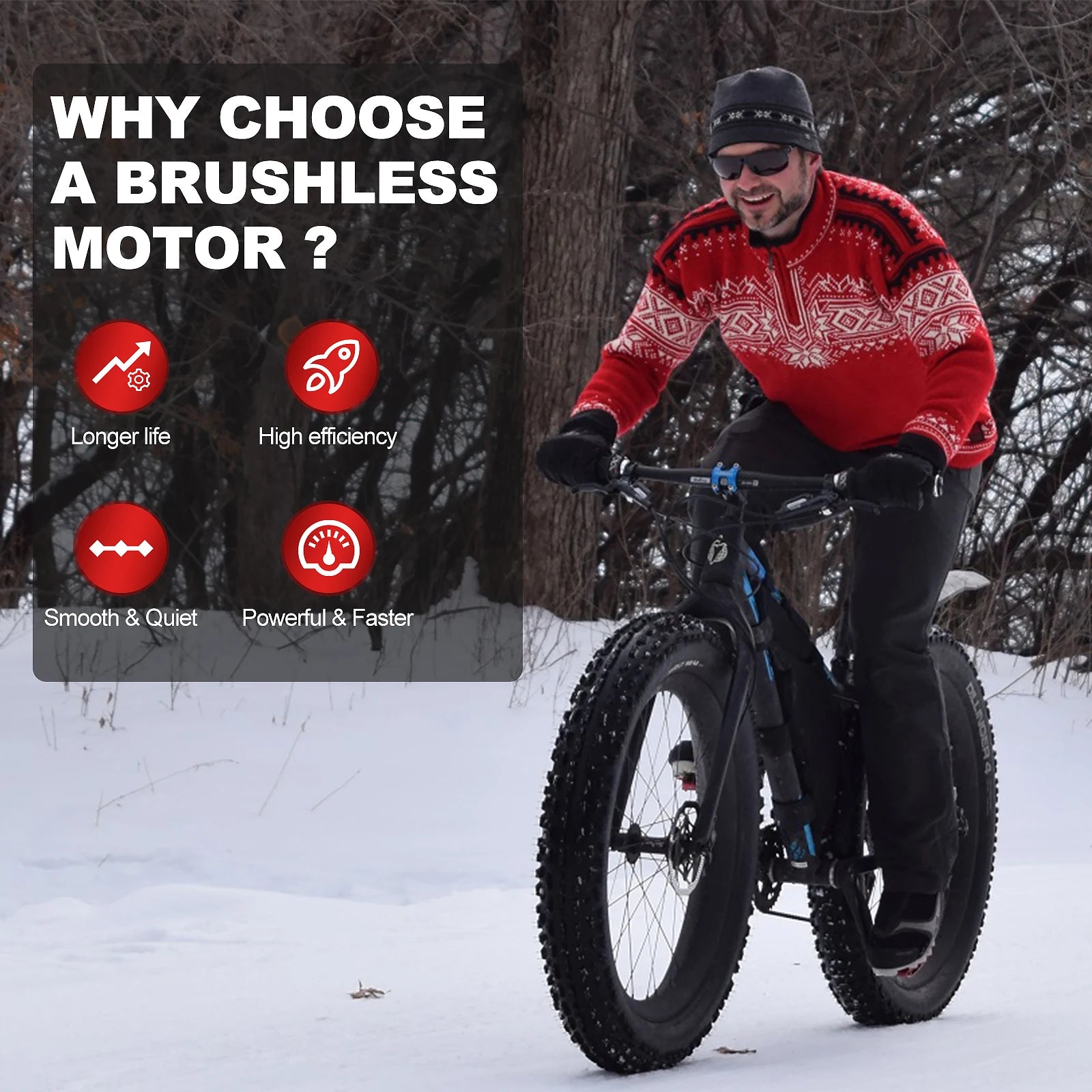 BAFANG 750W EBike Conversion Kit - Rear Hub Motor Drive for 20" 26" Snow/Beach Fat Bike - Upgrade Your MTB Cruiser Foldable Bike