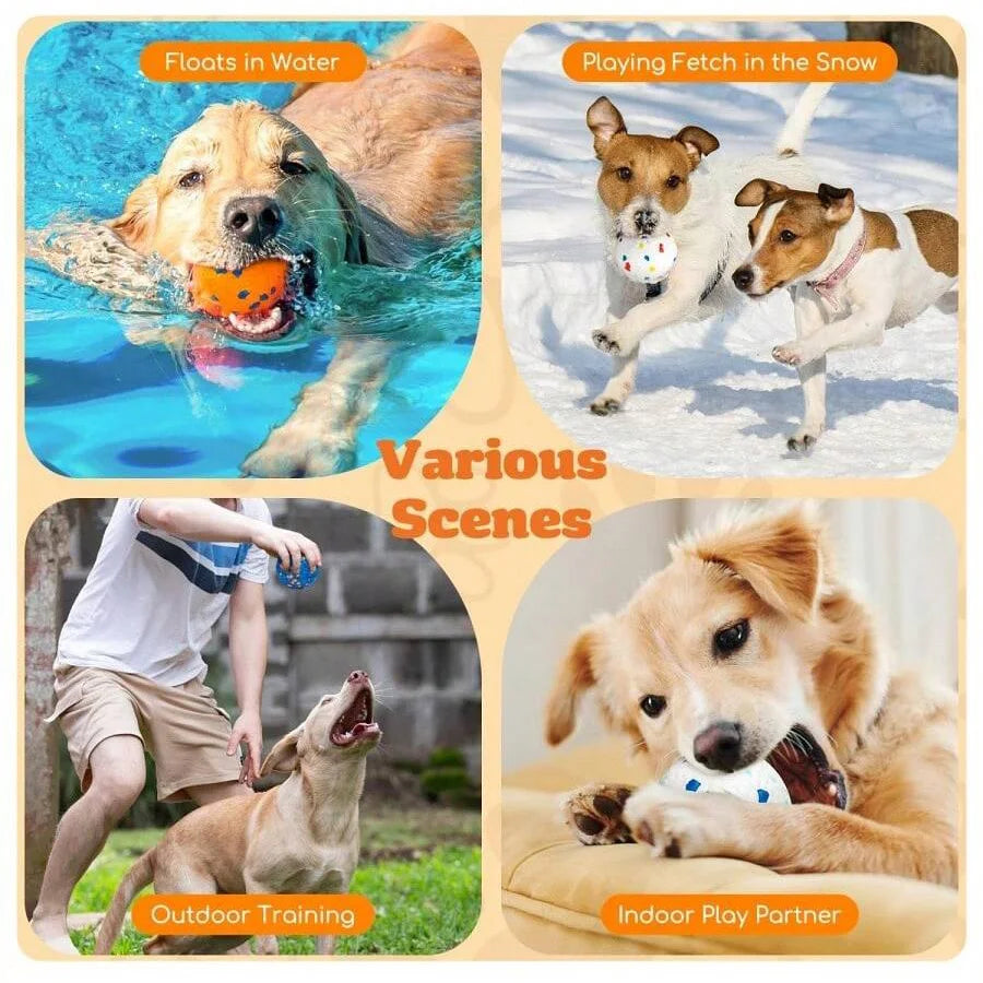 Bite Resistant Solid Dog Ball Toys for Small Dogs High Elasticity E-TPU