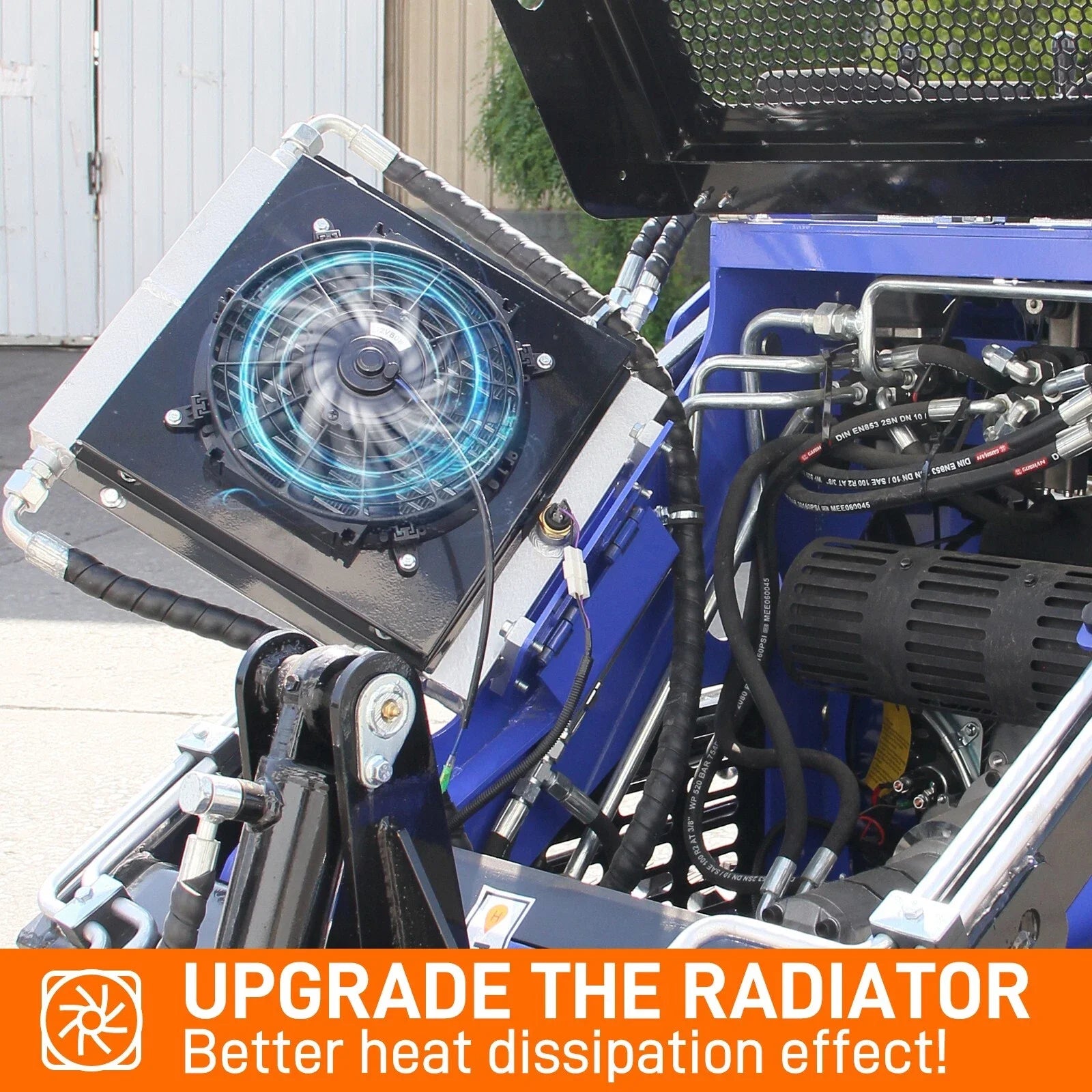 Hydraulic 22HP Skid Steer Loader Crawler Pair with tray fork - easy to operate USA Inventory  Radiator EPA