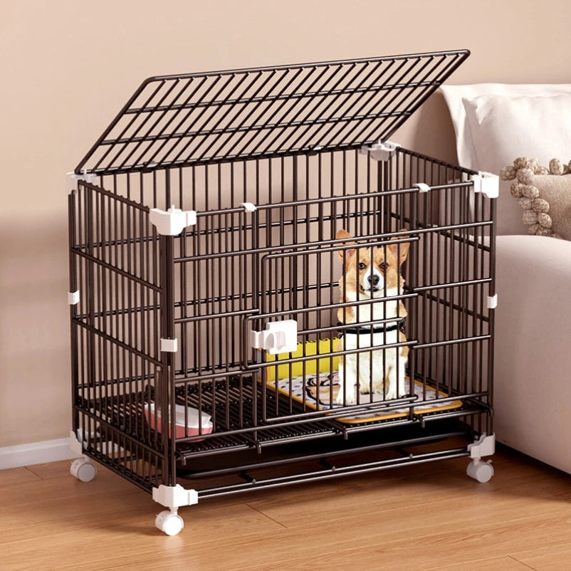 Indoor Dog Cage Large Medium Dog House with Toilet Golden Retriever Samoyed Border Collie Labr Retriever Pet Cage Fence