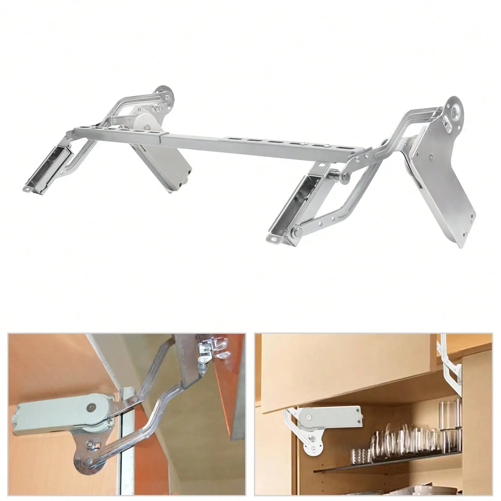 Hydraulic Buffer Cabinet Door Hinges Door Mount Adjustable Mounting Hinges W/Allen Key Hold Up To 8.82lbs
