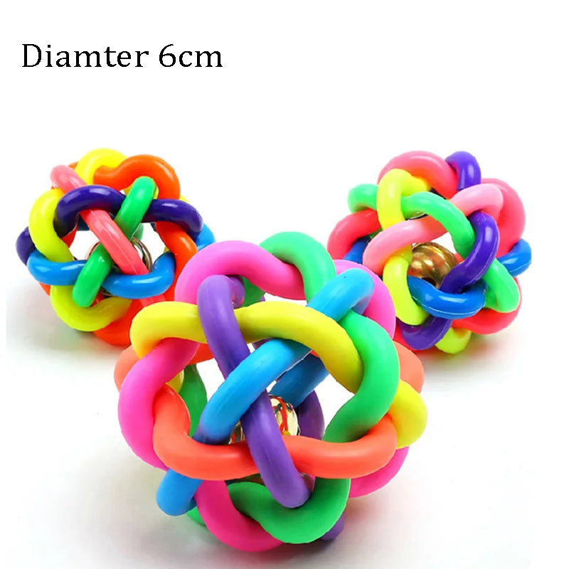 Diameter 6cm Pet Dog Ball Toys with Squeak for Small Dogs French Bulldog Chihuahua Bite Resistant Puppy Chew Toys Pet Supplies