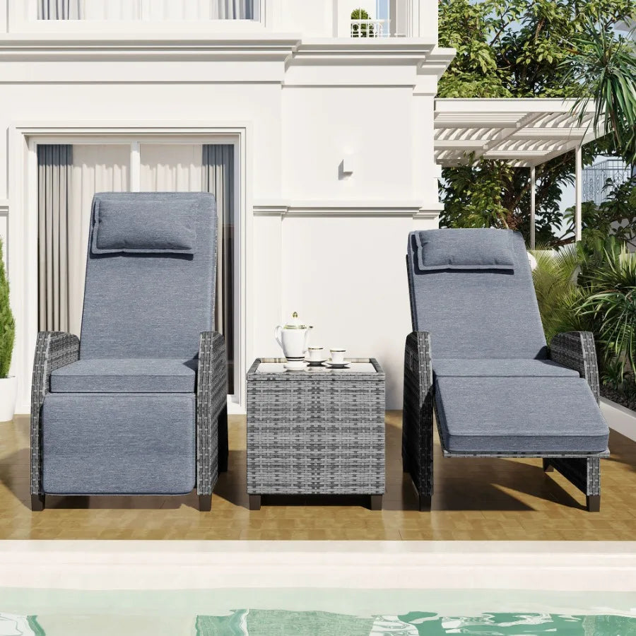 U_Style Outdoor Rattan Twoperson Combination With Coffee Table Suitable For Courtyard Swimming Pool Balcony