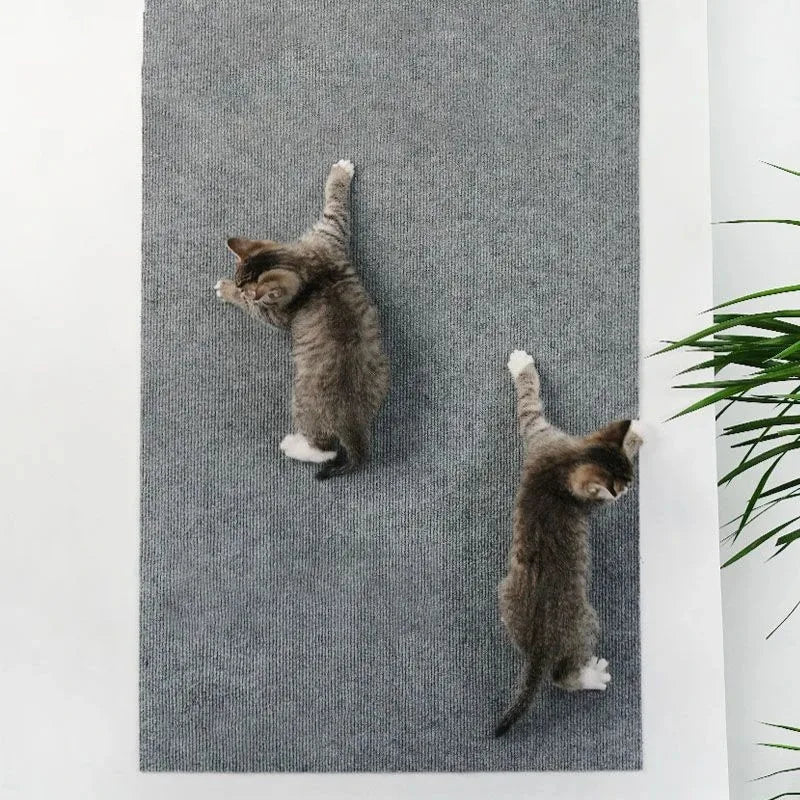 Self-Adhesive Cat Scratching Mat Trimmable Cat Carpet Cat Scratching Carpet Corner Wall DIY Scratch Sofa Furniture Protector