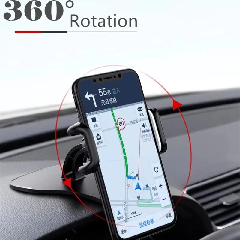 360 Rotatable Car Phone Holder Universal Cell iPhone Stands Car Rack Dashboard Support for Auto Grip Mobile Phone Fixed Bracket