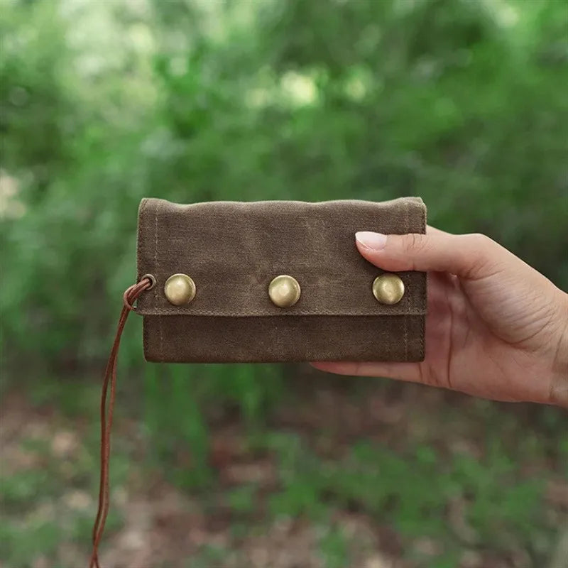 New Outdoor Picnic Dining Utensil Bag 3 Cans Canvas Spices Package Camping Barbecue Camping Trip Seasoning Bottle Storage Bag