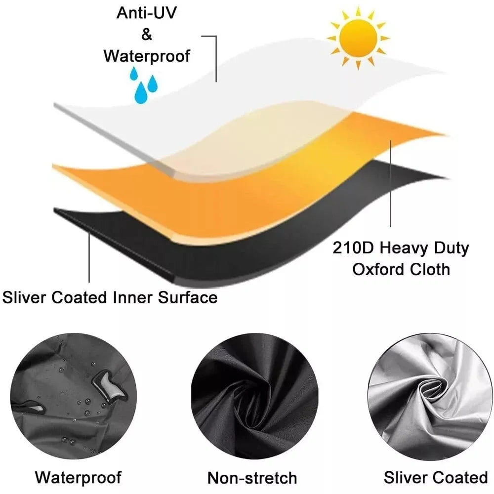 Lawn Mower Cover Outdoor UV Protector Rainproof Sunscreen Oxford Cloth Protective Sleeve