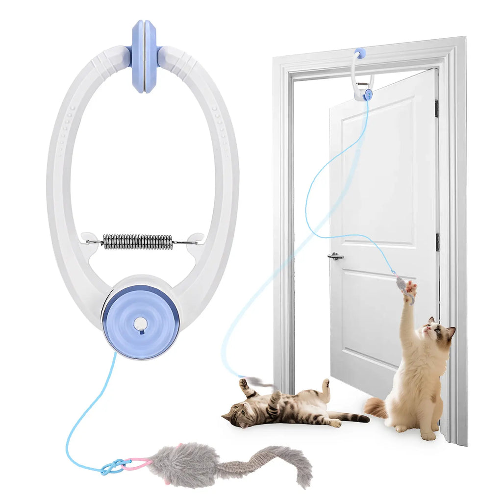 Cat Toys Electric Door Hangin Cat Toy Interactive Cat Toy USB Rechargeable Self Play Toy Retractable Kitten Toys