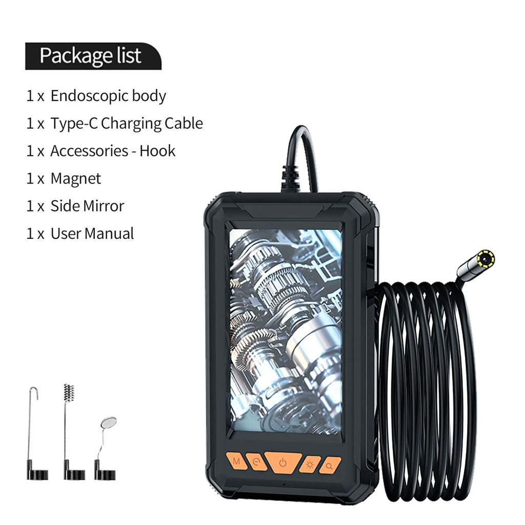 4.3'' LCD Screen HD Digital Handheld Borescope IP67 1080P Waterproof Snake Camera Sewer Inspection Camera with 8 LED Lights