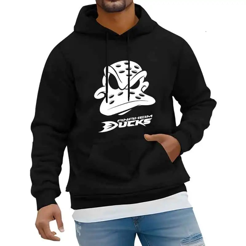 Outdoor Sports Jogging Hoodie Ducks Print Fashion Trends Tops Autumn Men Casual Streetwear Pullover Spring Unisex Clothing