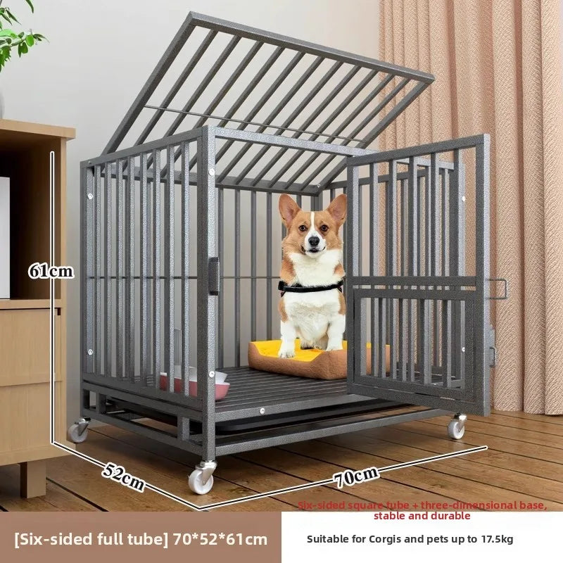 Indoor Dog Cage Large Medium Dog House with Toilet Golden Retriever Samoyed Border Collie Labr Retriever Pet Cage Fence