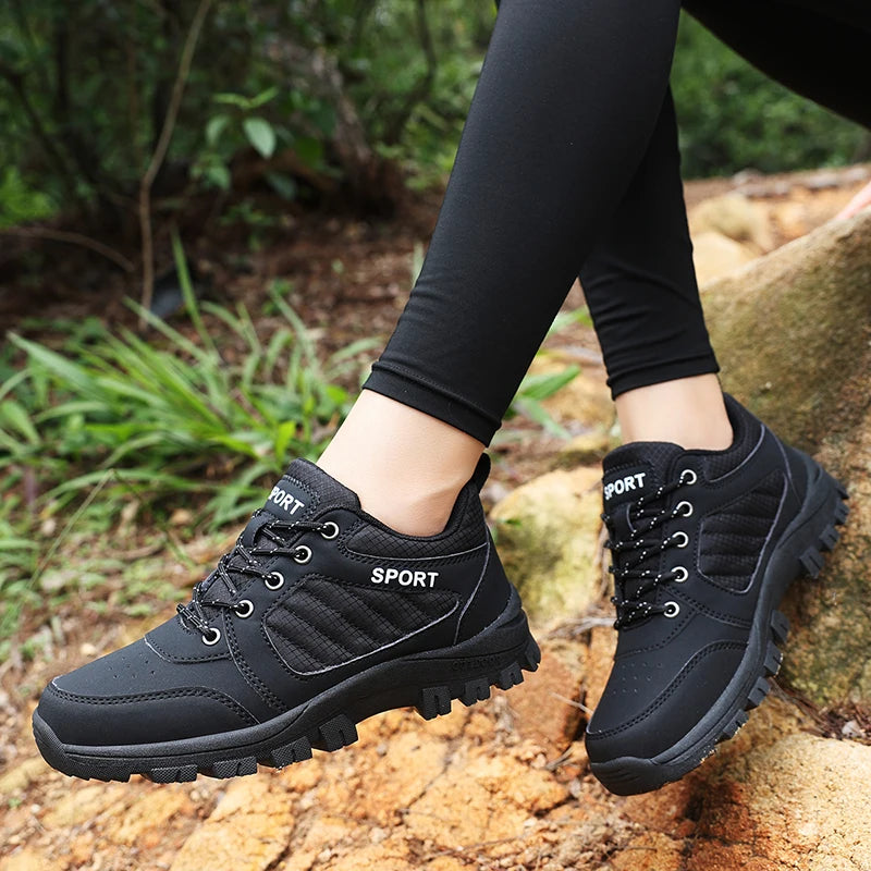 Women's Lightweight Hiking Shoes Anti-Slip Wear-Resistant Casual Walking Sneakers Breathable Climbing Boots for Outdoor Camping