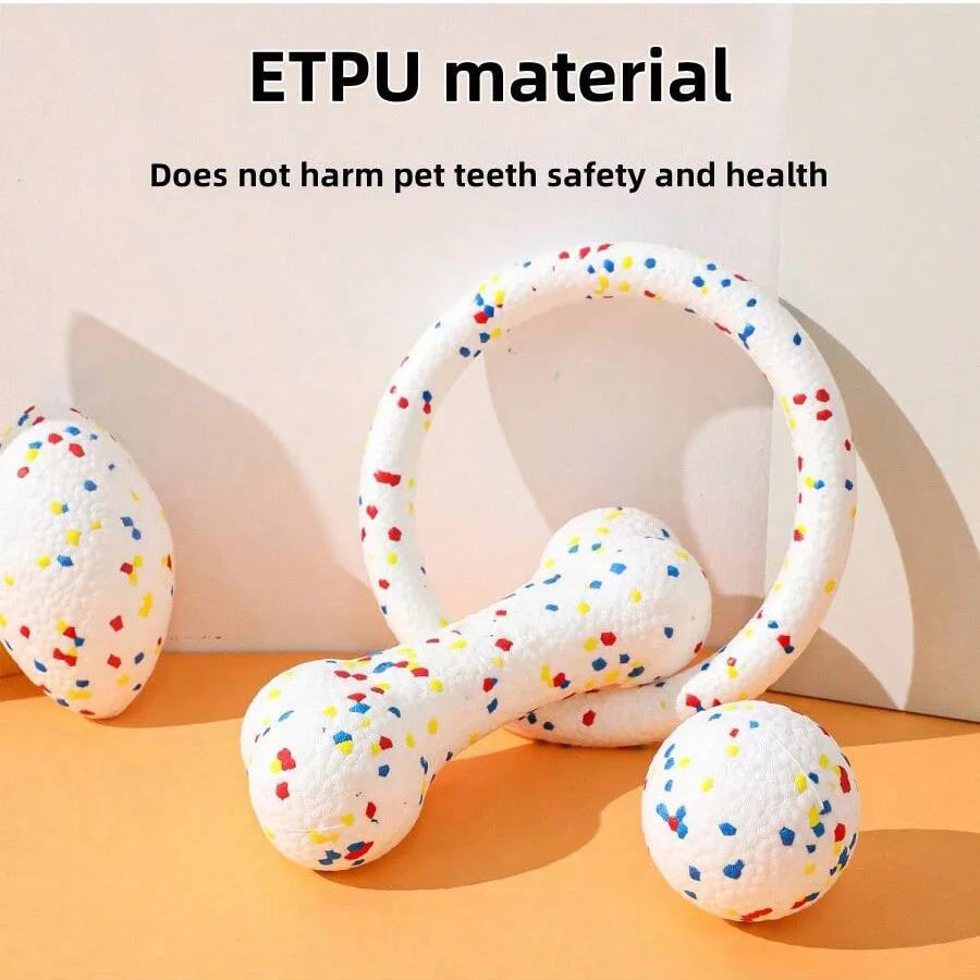 Bite Resistant Solid Dog Ball Toys for Small Dogs High Elasticity E-TPU