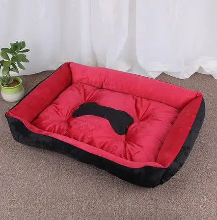 Pet Large Dog Bed Warm House Candy-colored Square Nest
