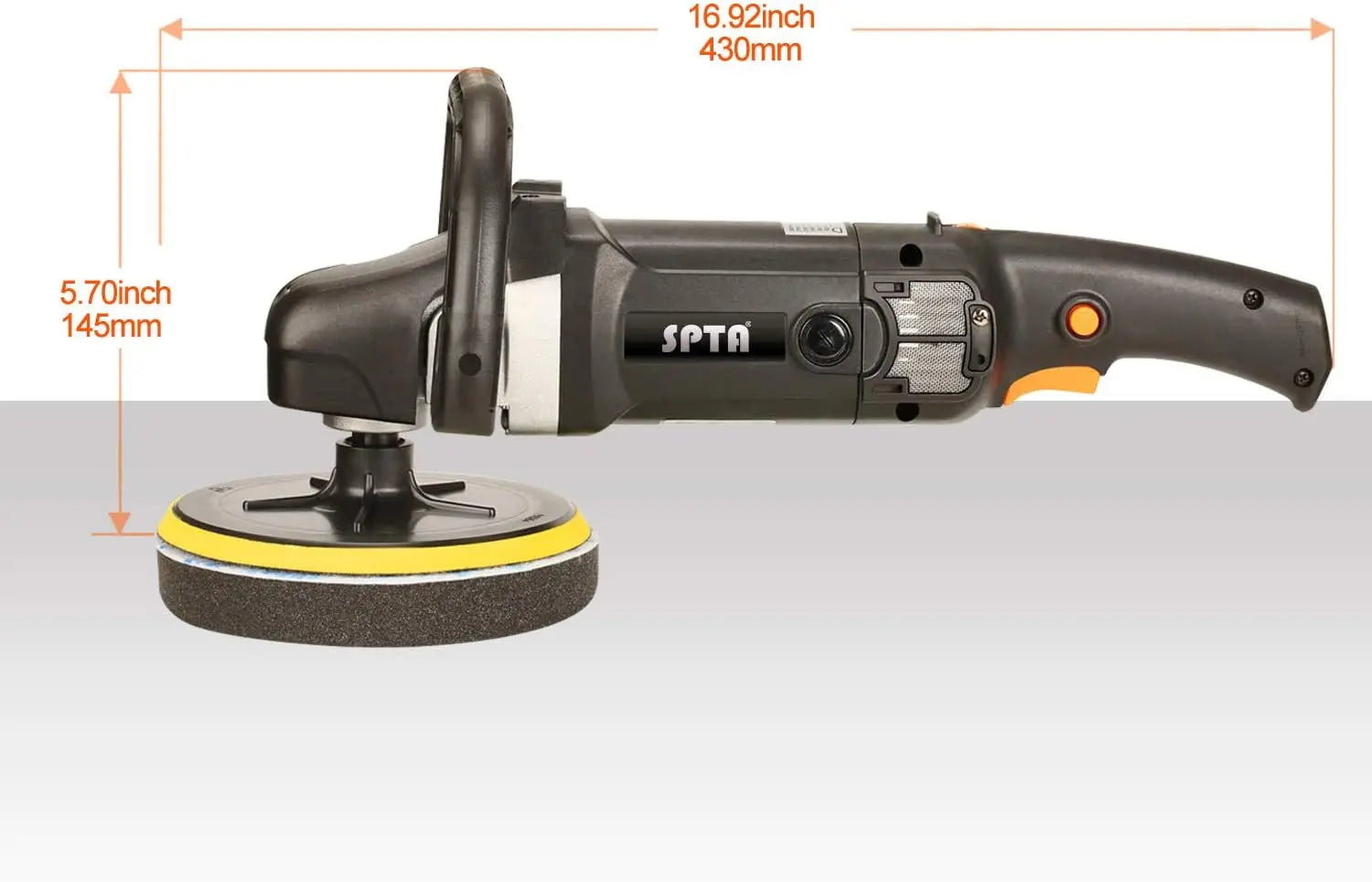 Buffer Polisher, Spta 7 Inch 180Mm Rotary Polisher Car Polisher Electric Polisher Ro Polisher & Polishing Pads Set For Auto