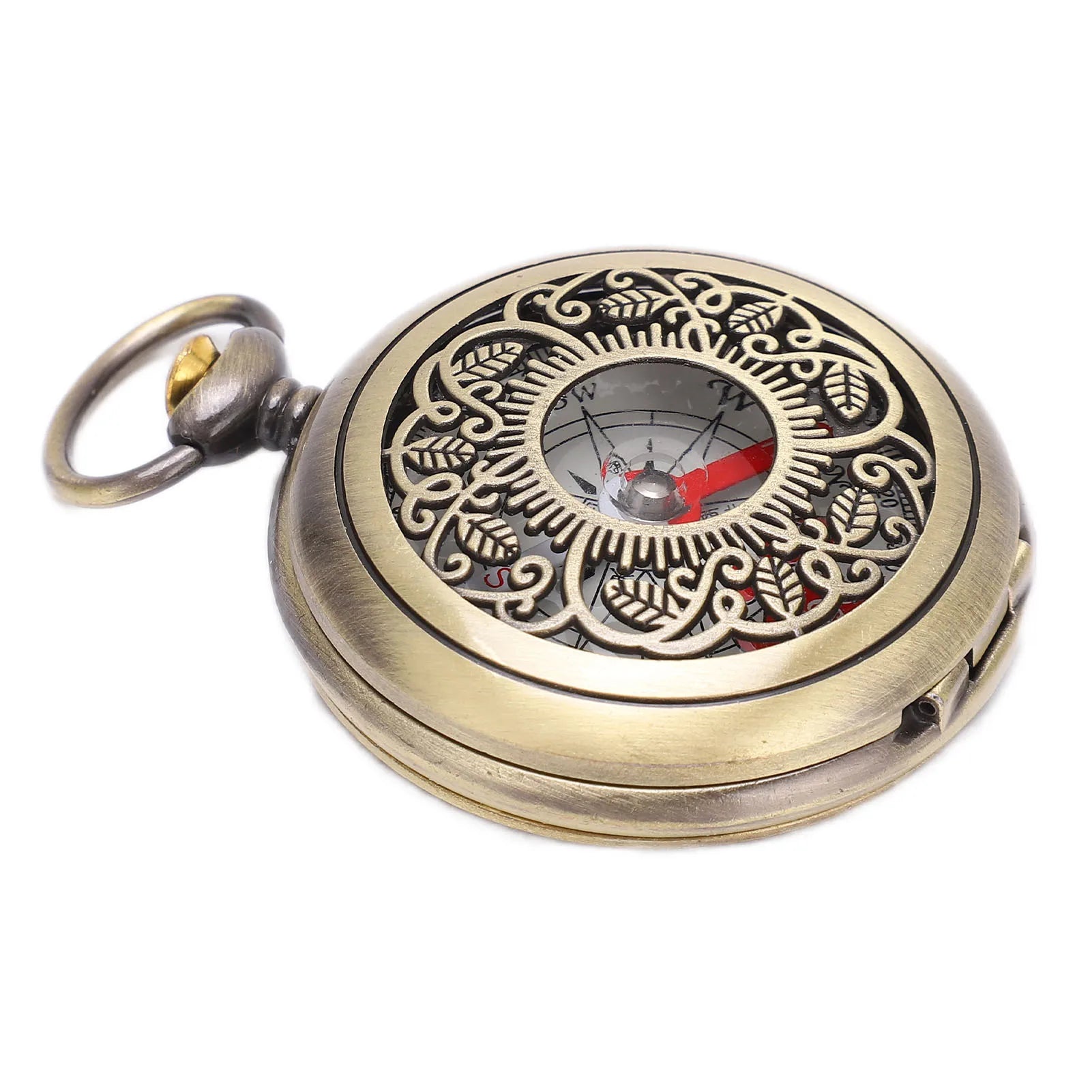 Outdoor Retro Compass Camping Hiking Portable Pocket Brass Gold Color Copper Compass Navigation With Waterproof Characteristics