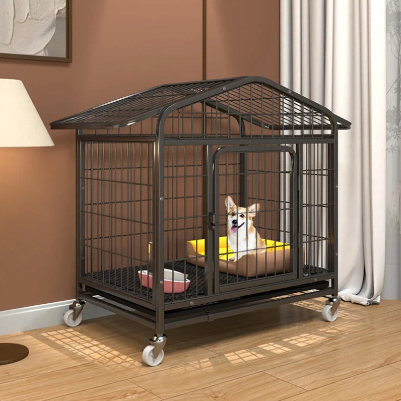 Indoor Dog Cage Large Medium Dog House with Toilet Golden Retriever Samoyed Border Collie Labr Retriever Pet Cage Fence