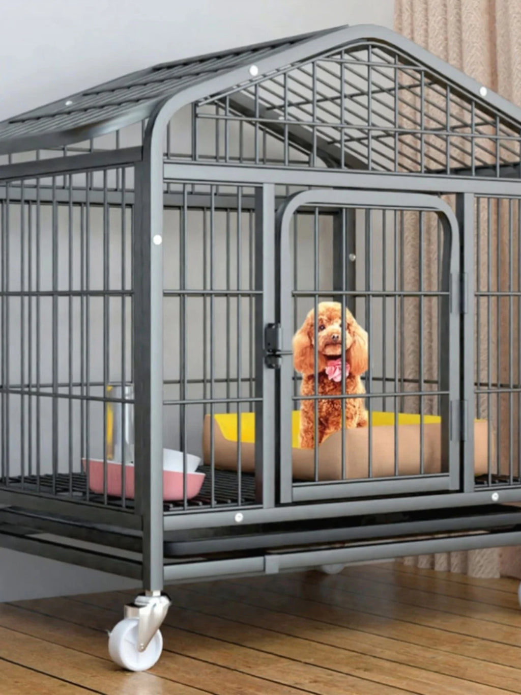 Indoor Dog Cage Large Medium Dog House with Toilet Golden Retriever Samoyed Border Collie Labr Retriever Pet Cage Fence