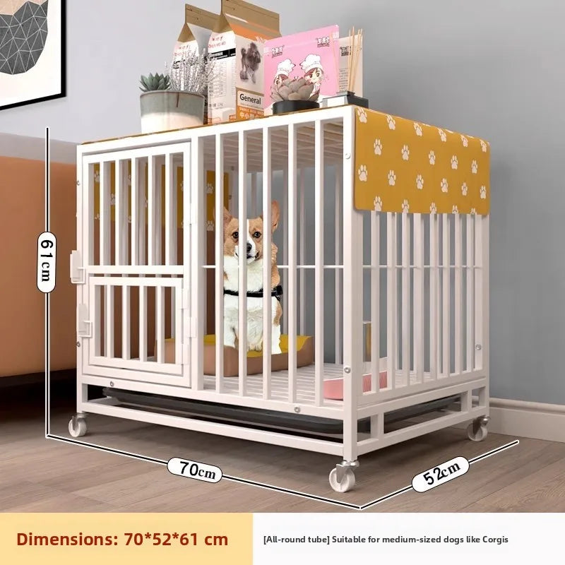 Indoor Dog Cage Large Medium Dog House with Toilet Golden Retriever Samoyed Border Collie Labr Retriever Pet Cage Fence