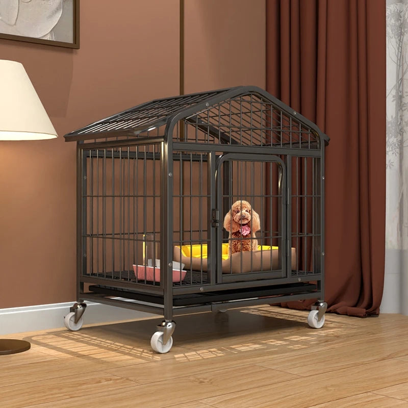 Indoor Dog Cage Large Medium Dog House with Toilet Golden Retriever Samoyed Border Collie Labr Retriever Pet Cage Fence