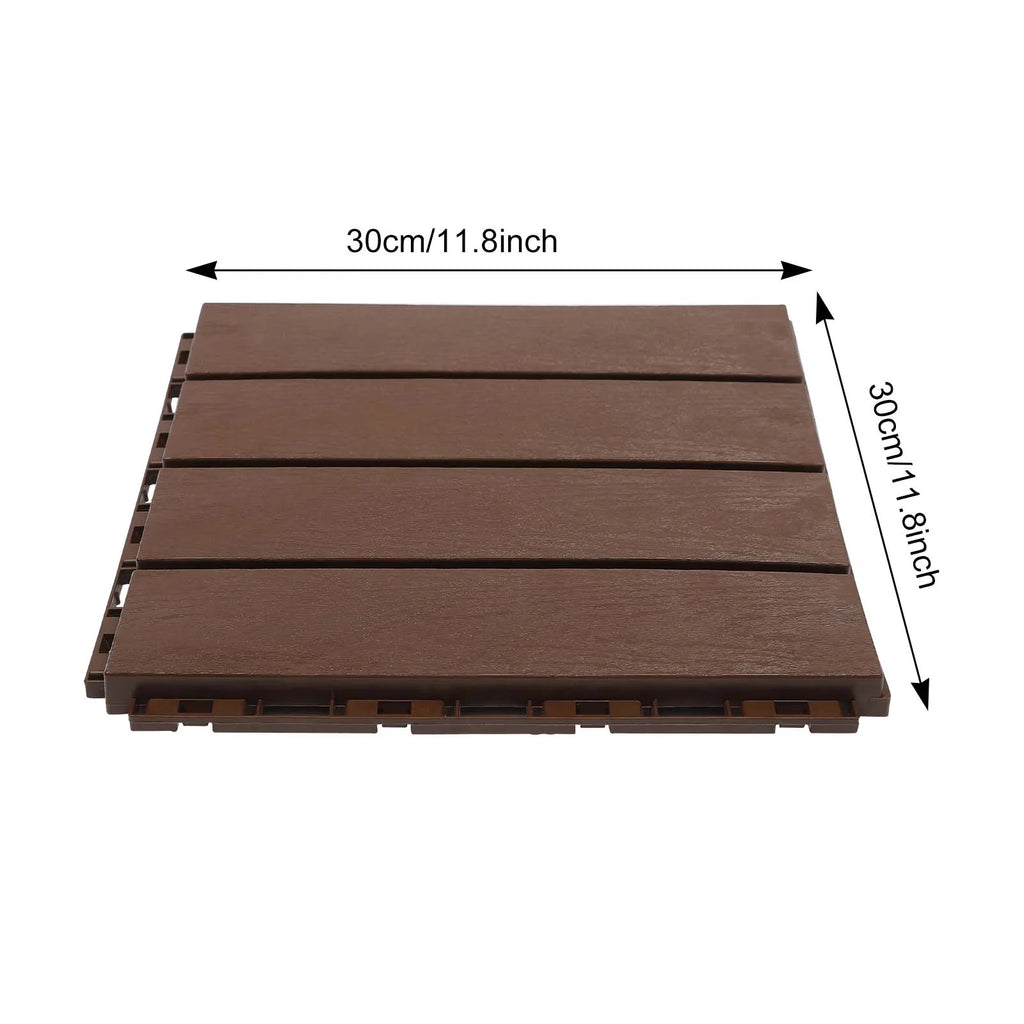Balcony Flooring – 12-Pack Interlocking Deck Tiles – 12 x 12-inch Floor Tiles – Flooring for Balcony, Patio, Porch