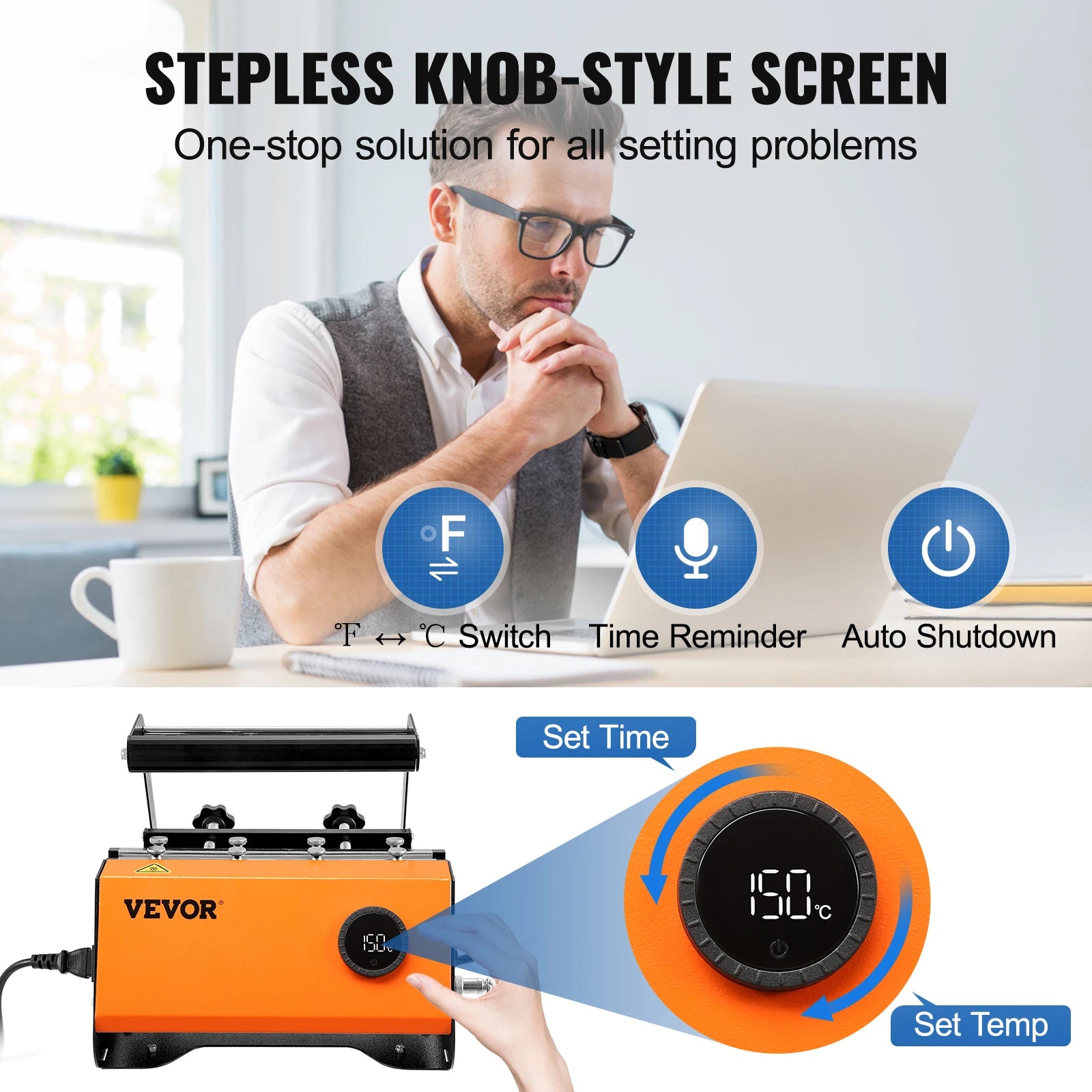 SucceBuy 11-30Oz Cup Tumbler Heat Press Touchscreen DIY Gift Ceramic Mug Heat Presser Sublimation Transfer Auto Printing Machine