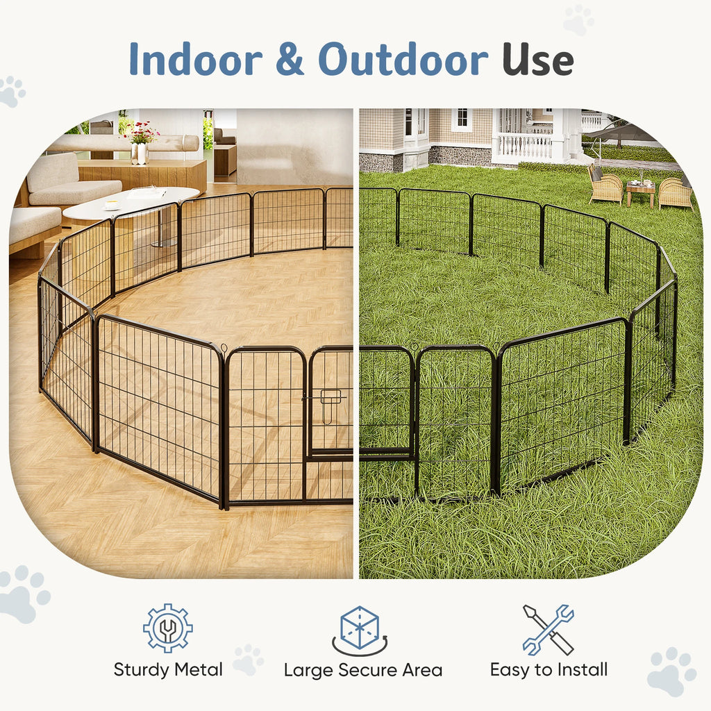 JHK 16 Panel Dog Playpen Indoor