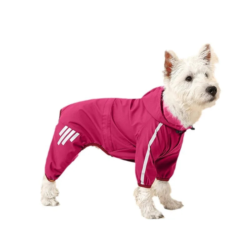 Outdoor Dog Clothing Raincoats Warm Windproof Raincoats Leisure Pet Reflective Strips Design Assault Suits Quick Drying Products