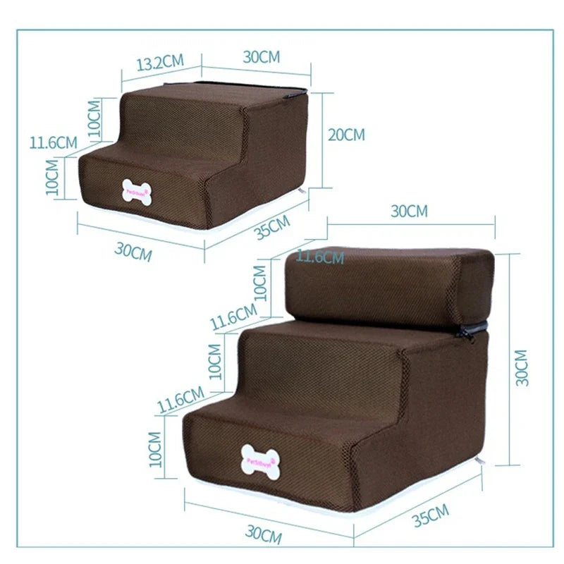 Hot Dog House Dog Stairs Pet 3 Steps Stairs for Small Dog Cat Pet Ramp Ladder Anti-slip