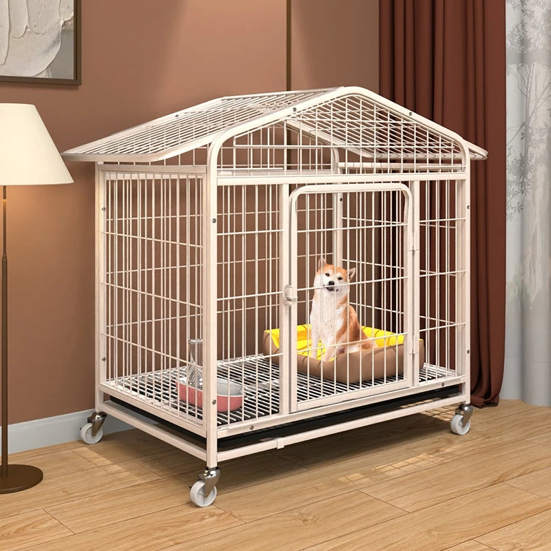 Indoor Dog Cage Large Medium Dog House with Toilet Golden Retriever Samoyed Border Collie Labr Retriever Pet Cage Fence