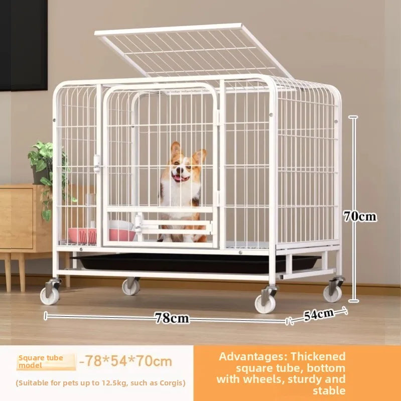 Indoor Dog Cage Large Medium Dog House with Toilet Golden Retriever Samoyed Border Collie Labr Retriever Pet Cage Fence