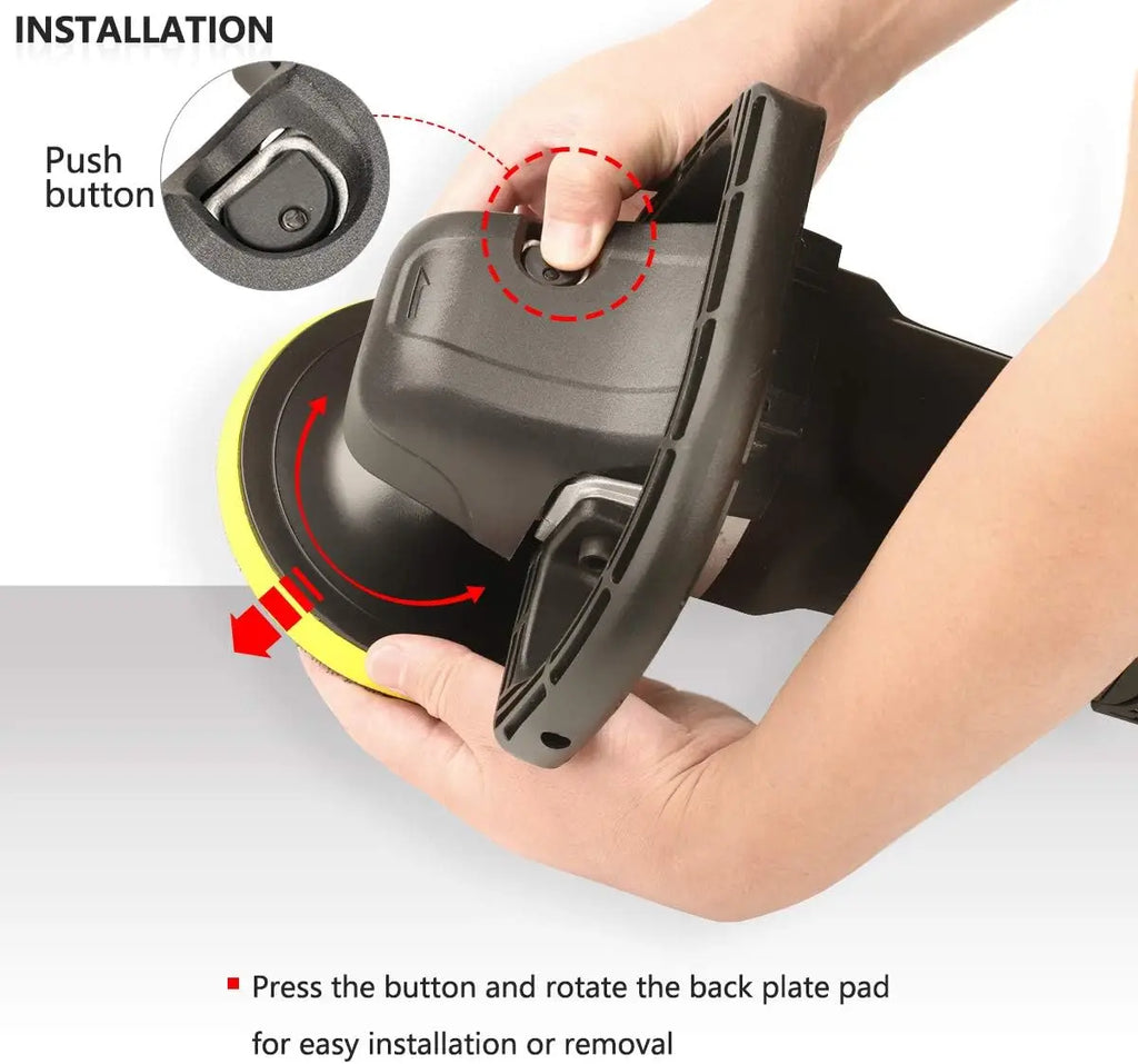 Buffer Polisher, Spta 7 Inch 180Mm Rotary Polisher Car Polisher Electric Polisher Ro Polisher & Polishing Pads Set For Auto