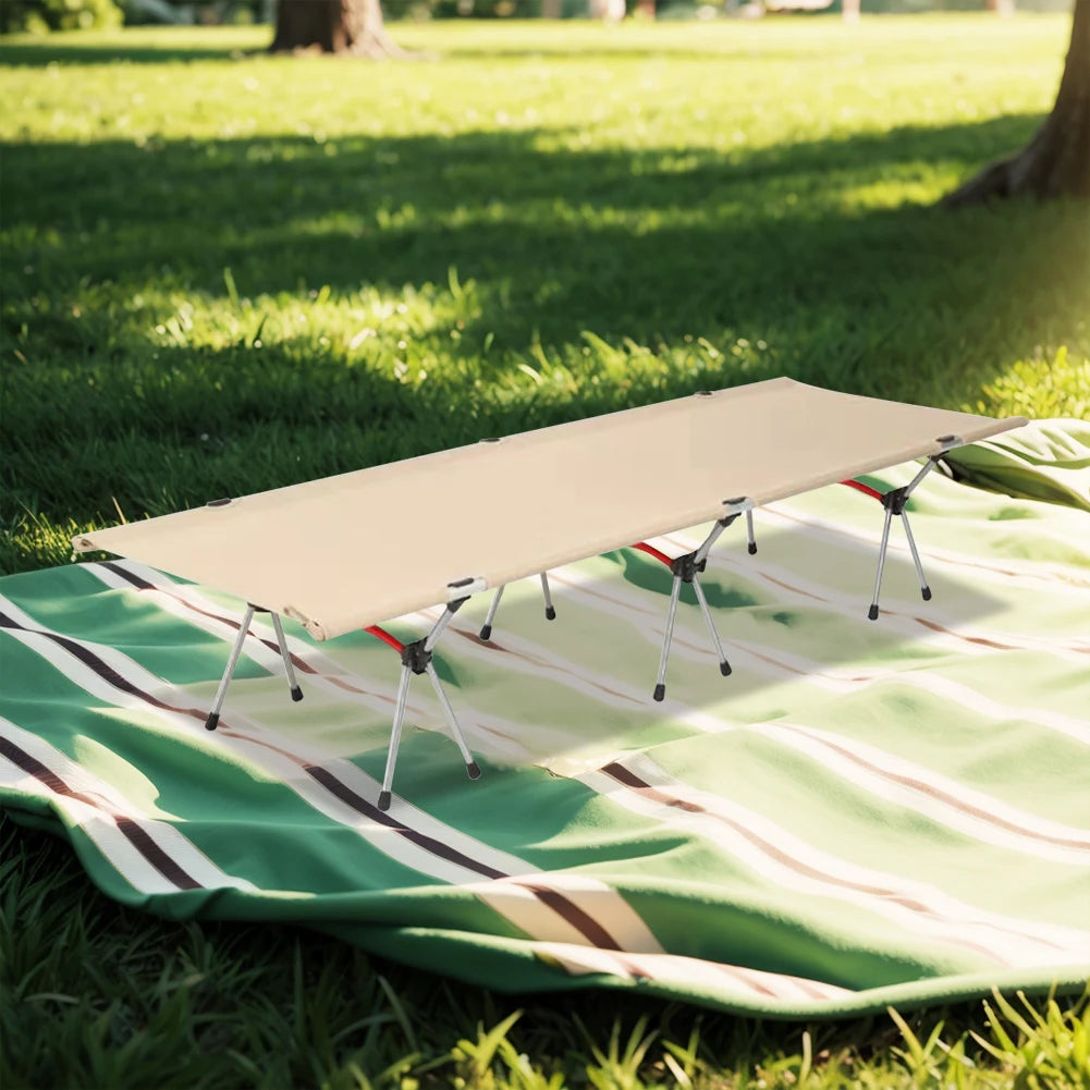 Collapsible Sleeping Bed Supports 150kg Foldable  Outdoor Single Bed