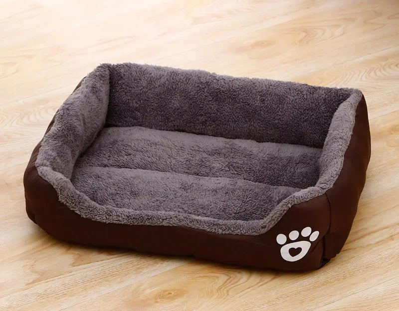 Pet Large Dog Bed Warm House Candy-colored Square Nest