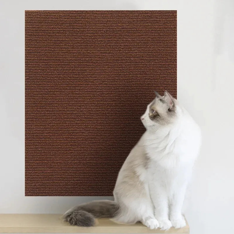 Self-Adhesive Cat Scratching Mat Trimmable Cat Carpet Cat Scratching Carpet Corner Wall DIY Scratch Sofa Furniture Protector
