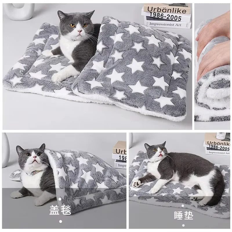 Flannel Pet Sleeping Mat Dog Bed Cat Litter Puppy Bed Dog Sofa Lovely Mattress
