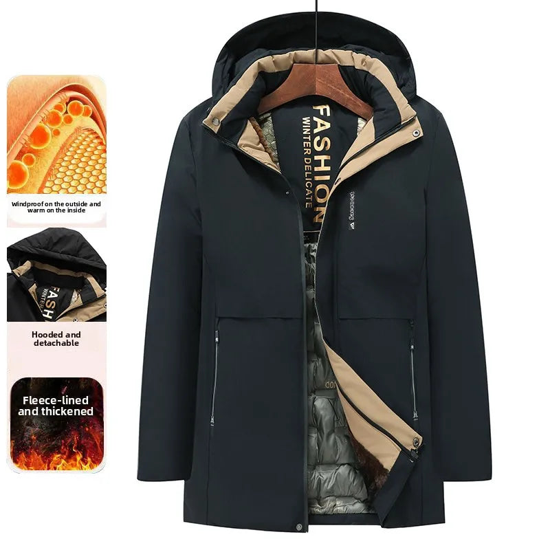 Men's Outdoor Commuting Sports Windproof Breathable Cotton Clothing Winter Fashion Trend with Thick Cotton High-quality Jacket