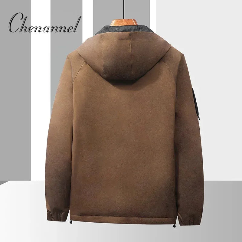 Outdoor mountain sports windbreaker  men's casual hooded jacket  new spring and autumn work jackets for both men and women