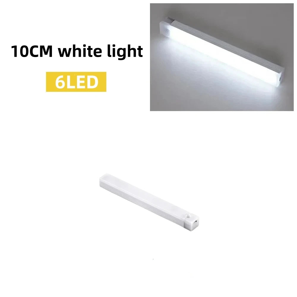 LED Motion Sensor Light Wireless LED Night Light Type C Rechargeable Light Cabinet Wardrobe Lamp Staircase Backlight For Kitchen