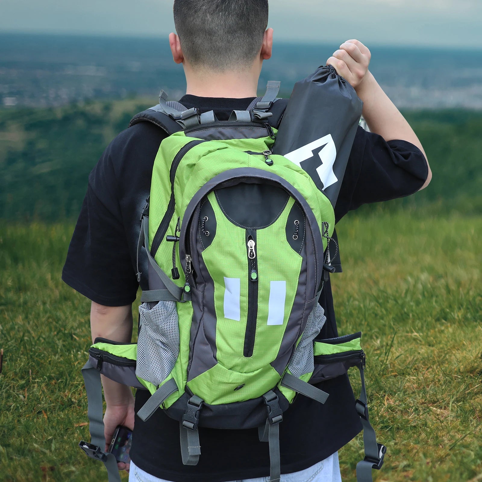 VILLEY Portable Camping Side Table, Ultralight Aluminum Folding Beach Table with Carry Bag for Outdoor Cooking, Picnic, Camp