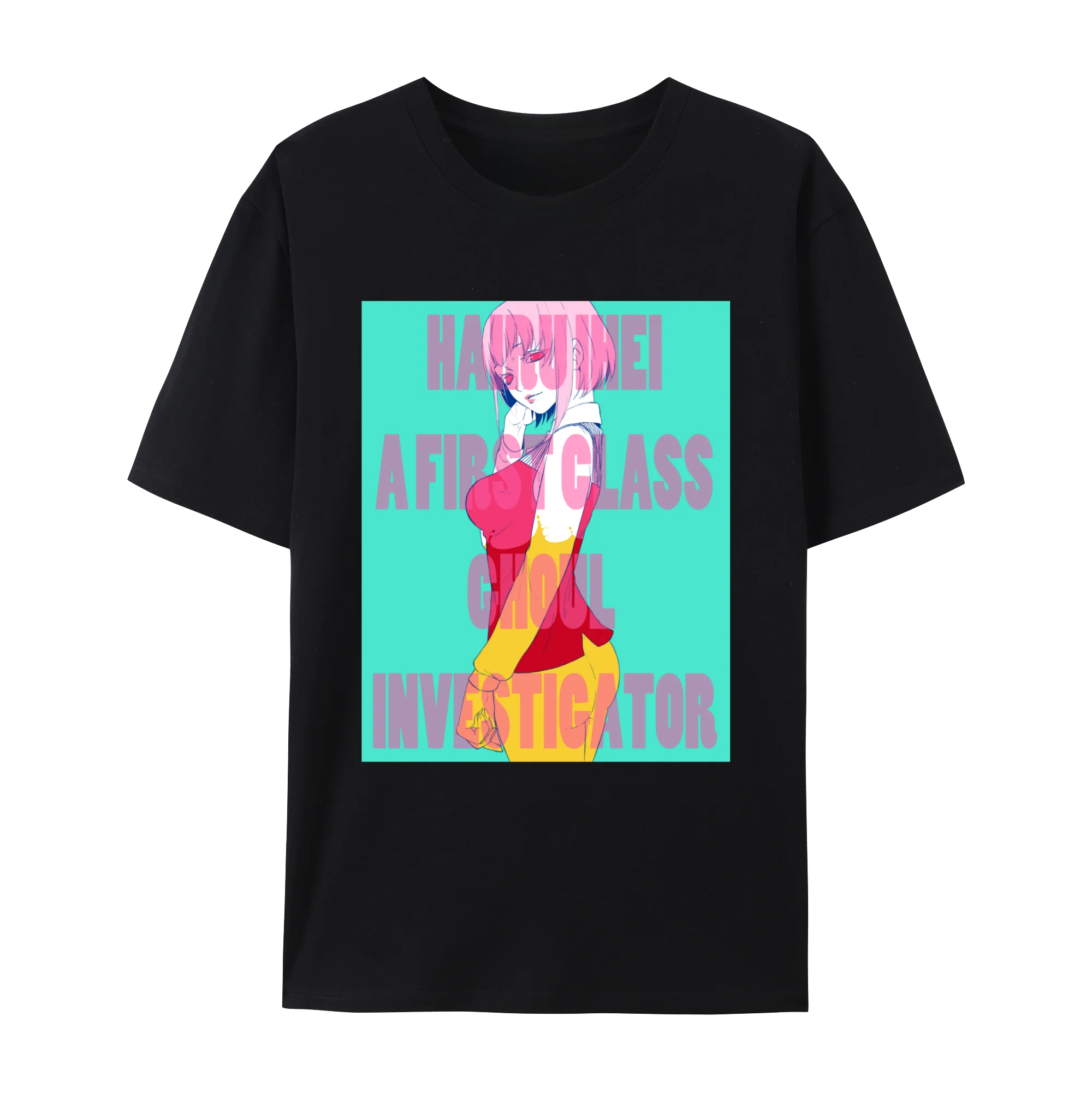 Tokyo Anime Ghoul Kaneki Ken Graphic Cotton T-Shirt, Japanese Anime  Short Sleeve Crewneck Shirt