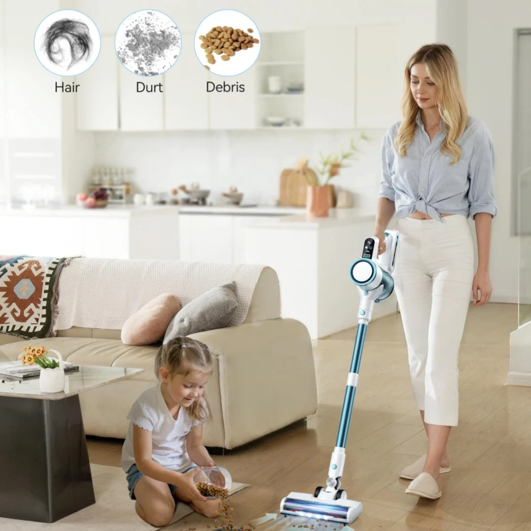 , 28kPa Stick Vacuum with LED Display, Powerful Vacuum Cleaner up to 40mins Runtime