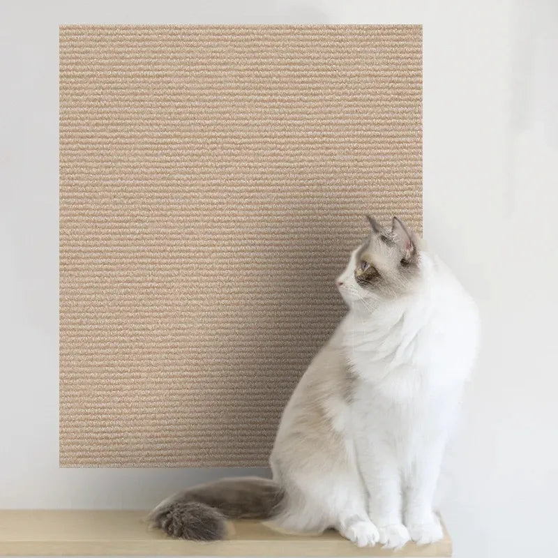 Self-Adhesive Cat Scratching Mat Trimmable Cat Carpet Cat Scratching Carpet Corner Wall DIY Scratch Sofa Furniture Protector