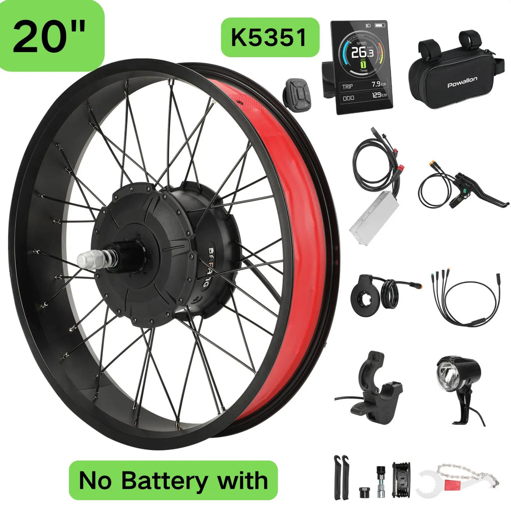 BAFANG 750W EBike Conversion Kit - Rear Hub Motor Drive for 20" 26" Snow/Beach Fat Bike - Upgrade Your MTB Cruiser Foldable Bike