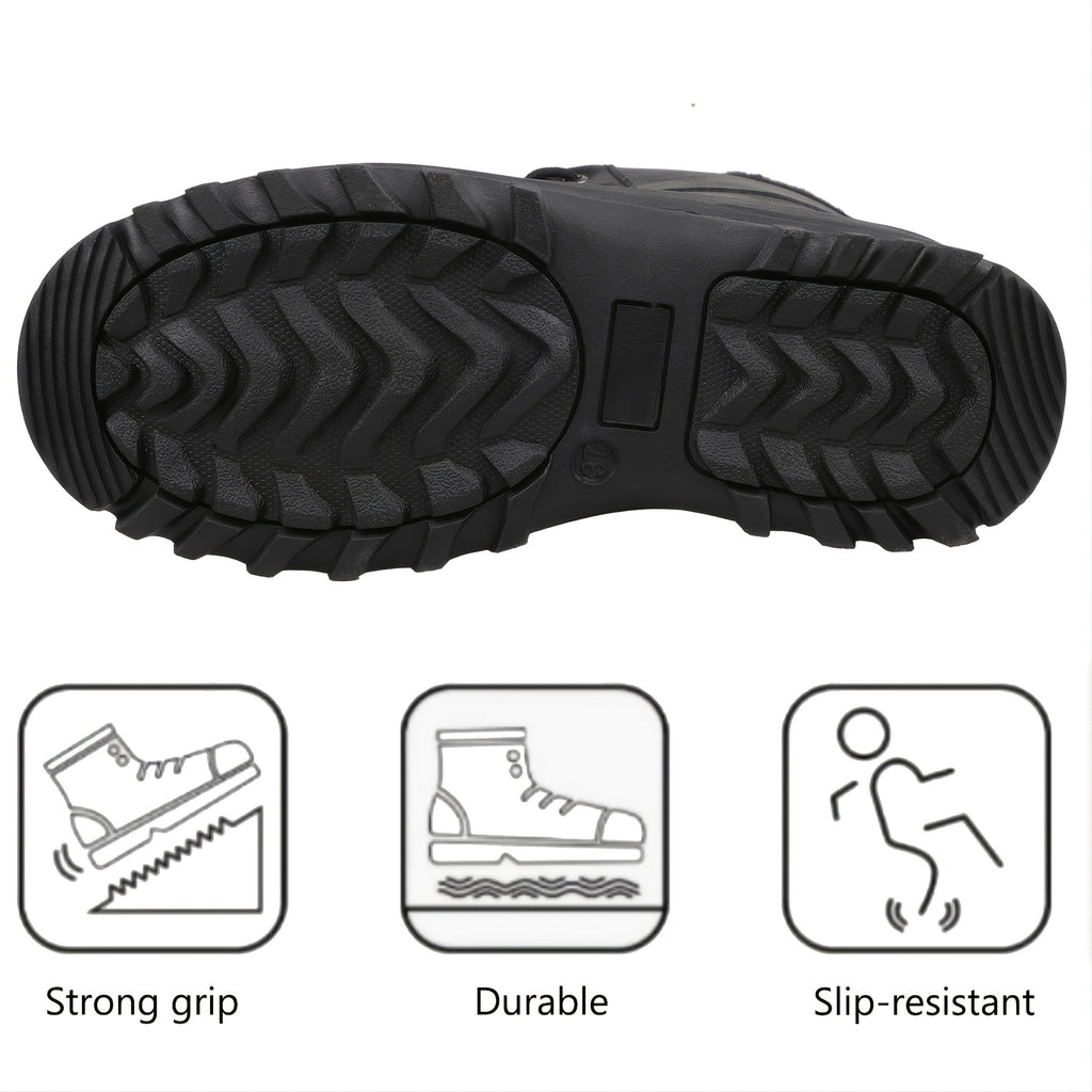 RIEMOT Men's High Quality All-Season Snow Boots with Warm Fleece - Heavy-Duty & TPR Sole, Non-Slip Traction Boots Suitable for Hiking, Trekking, Gardening - Winter/Summer/Fall/Outdoor Footwear