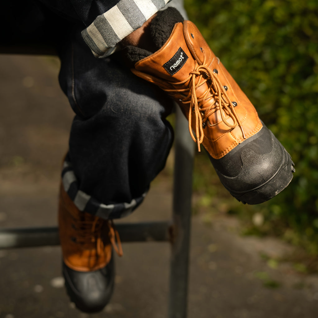 RIEMOT Men's High Quality All-Season Snow Boots with Warm Fleece - Heavy-Duty & TPR Sole, Non-Slip Traction Boots Suitable for Hiking, Trekking, Gardening - Winter/Summer/Fall/Outdoor Footwear