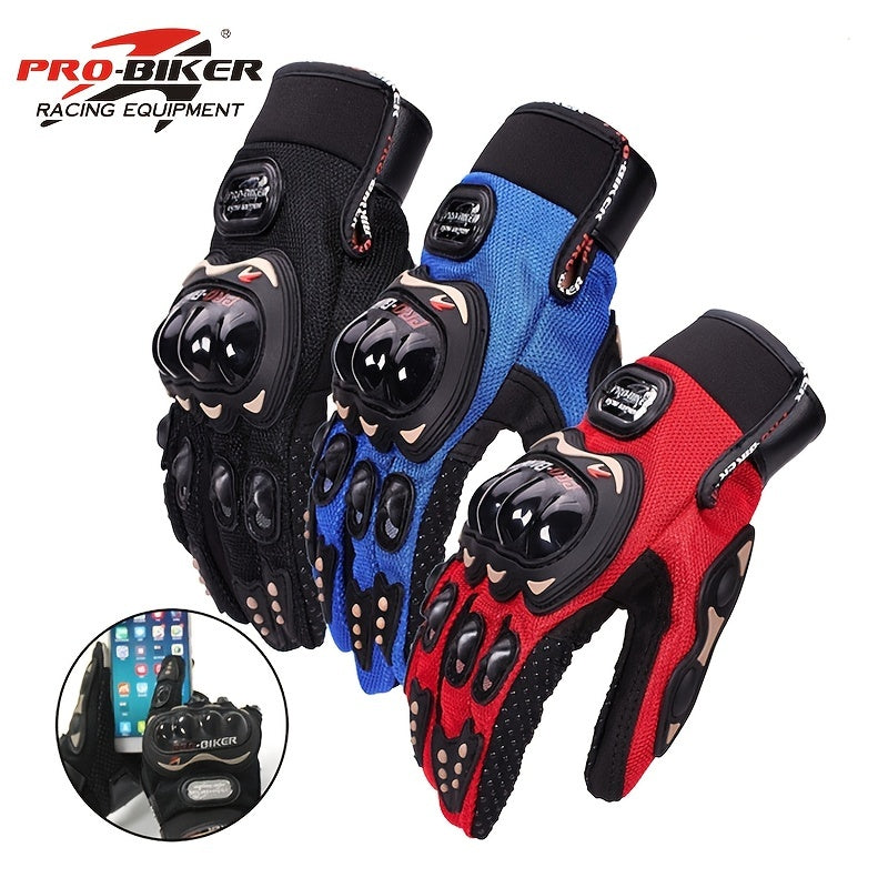 Suitable For Motorcycles, Road Bikes, Off-road Motorcycles, Spring, Summer, Autumn, And Winter Unisex Finger Touch Screen Gloves For Men And Women, Breathable Cycling Gloves, Motorcycle Gloves, Bicycle Gloves. Christmas Gift